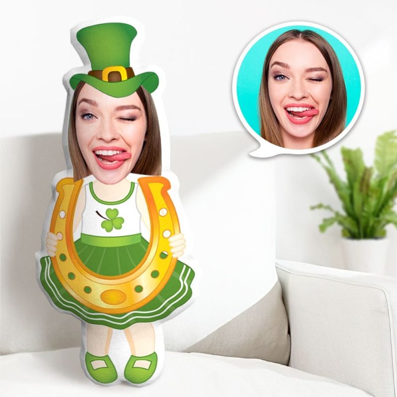 Custom Face Pillow Lucky Gifts For St. Patrick’s Day Gifts