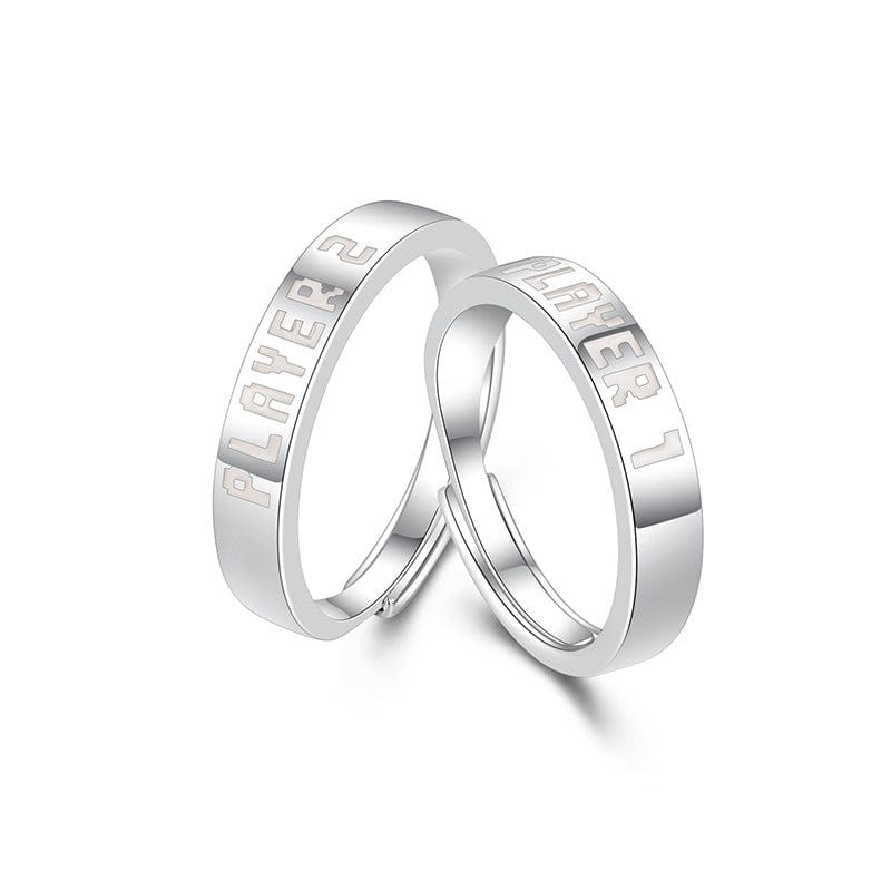 Matching Promise Rings Couple Adjustable Ring Shine Ring Jewelry Gift for Lovers - Image 3