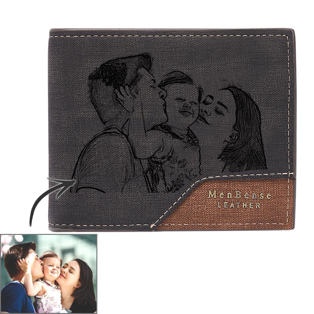 Custom Photo Wallet Bronzing Simplicity Men's Gifts - Image 2