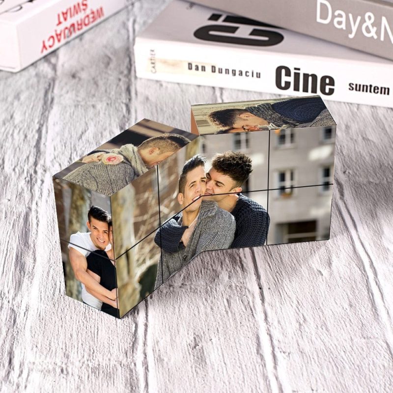 Magic Photo Cube Foldable Picture Cube Personalized Gifts for Him