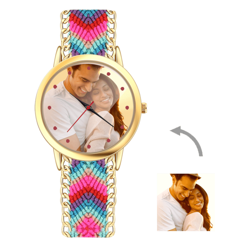 Photo Watch Braided Color Anniversary Gifts