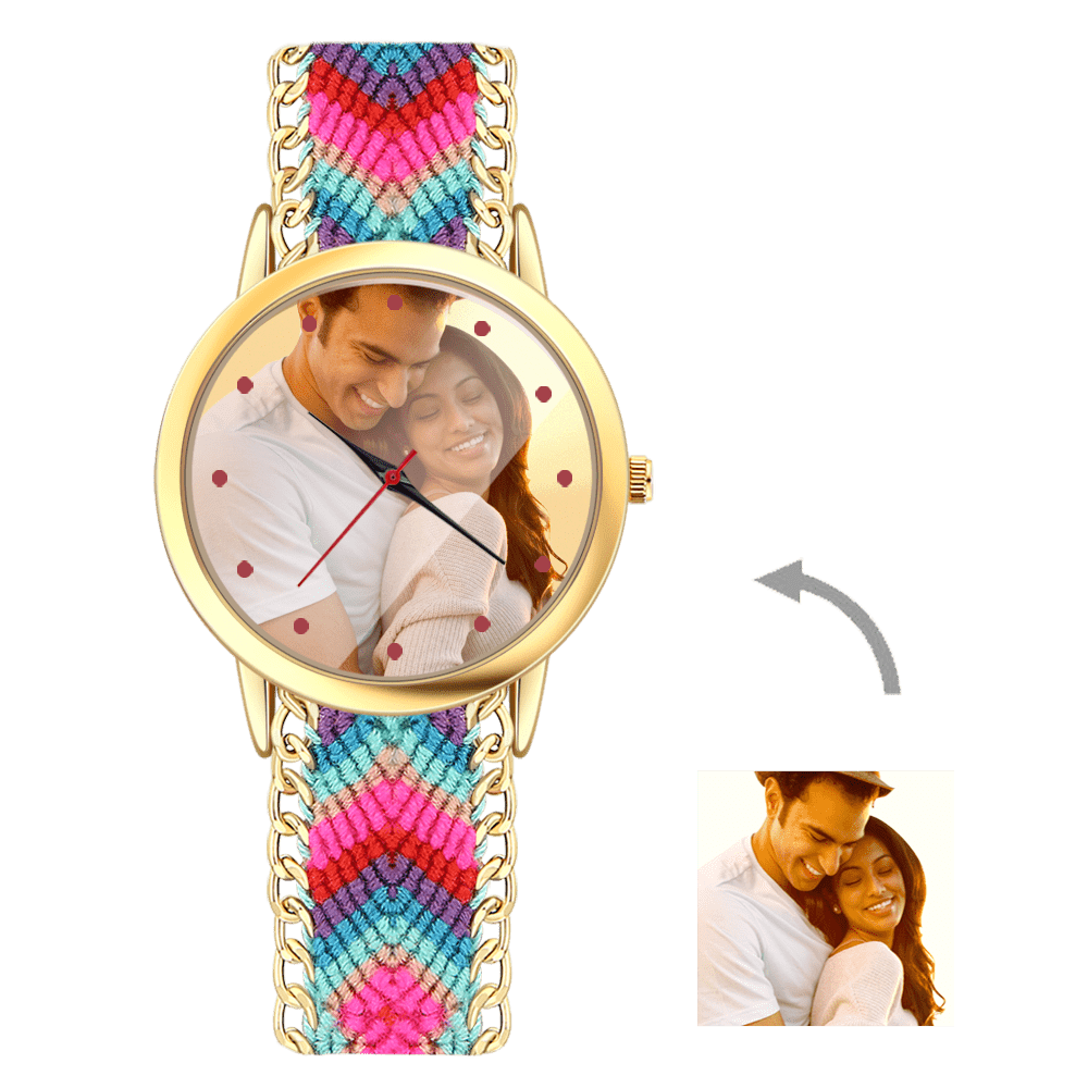 Photo Watch Braided Color Anniversary Gifts