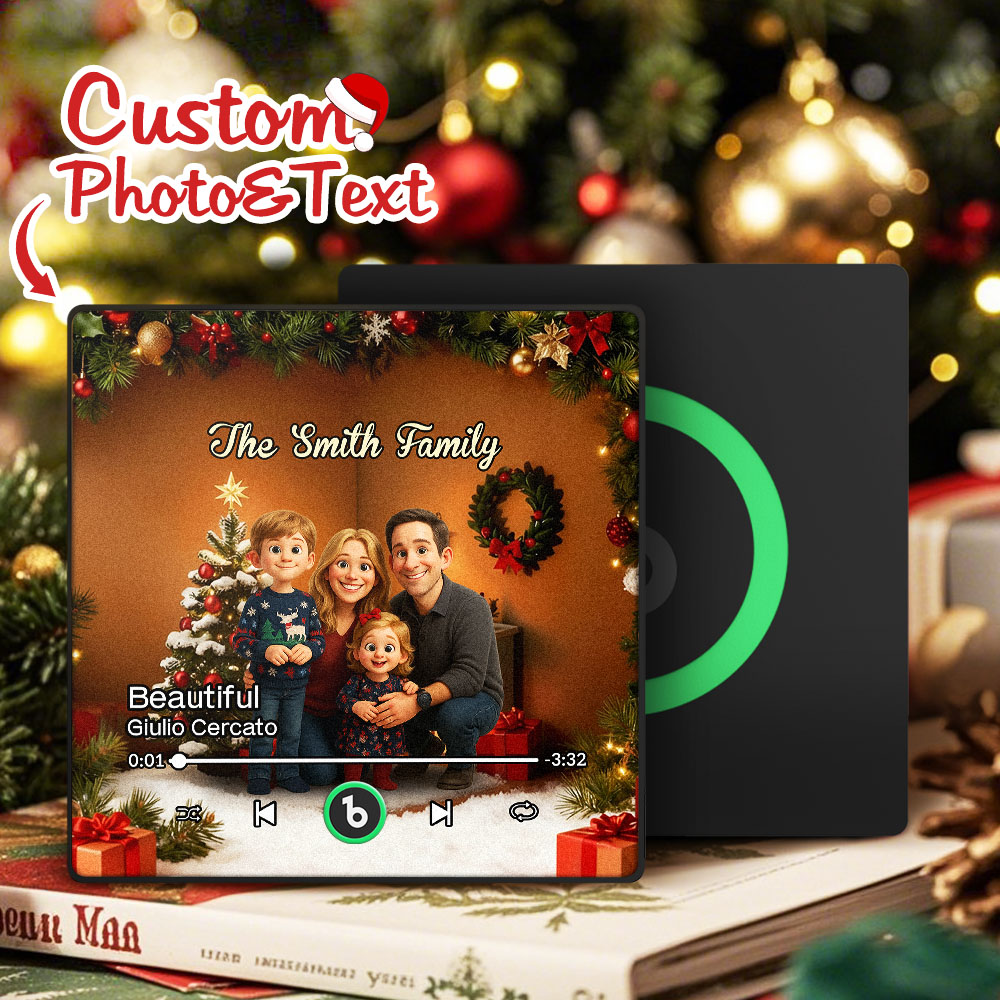 Personalized Family Photo Gifts Cartoon Music Fridge Magnet