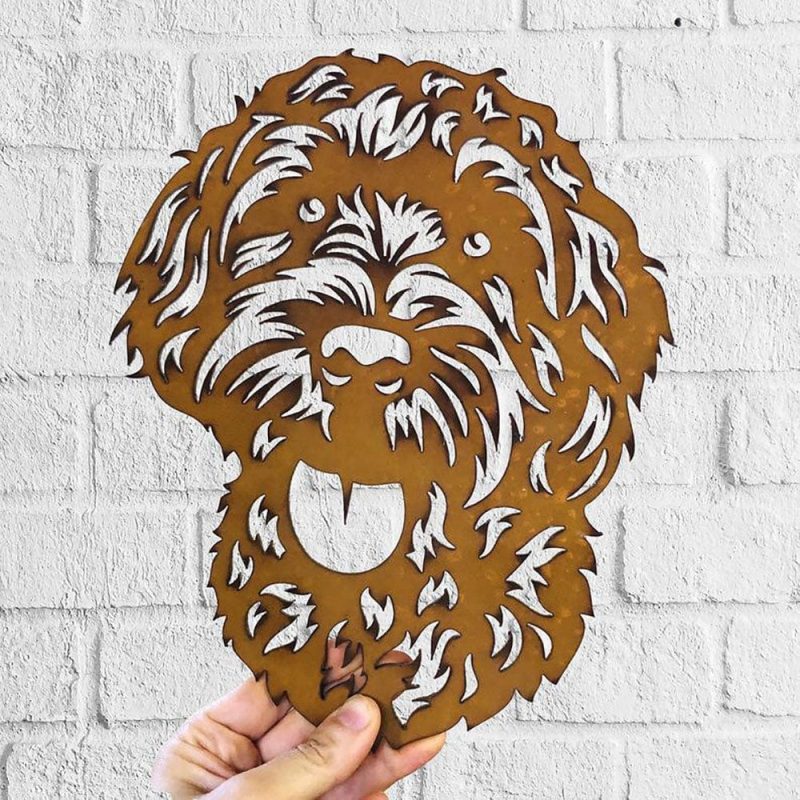 Dog Metal Wall Art Hanging Home Decor Puppy Pet Labrador