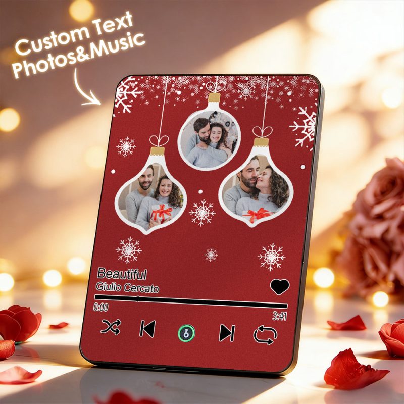 Personalized Musical Photo Plaque: Christmas Keepsake Gift