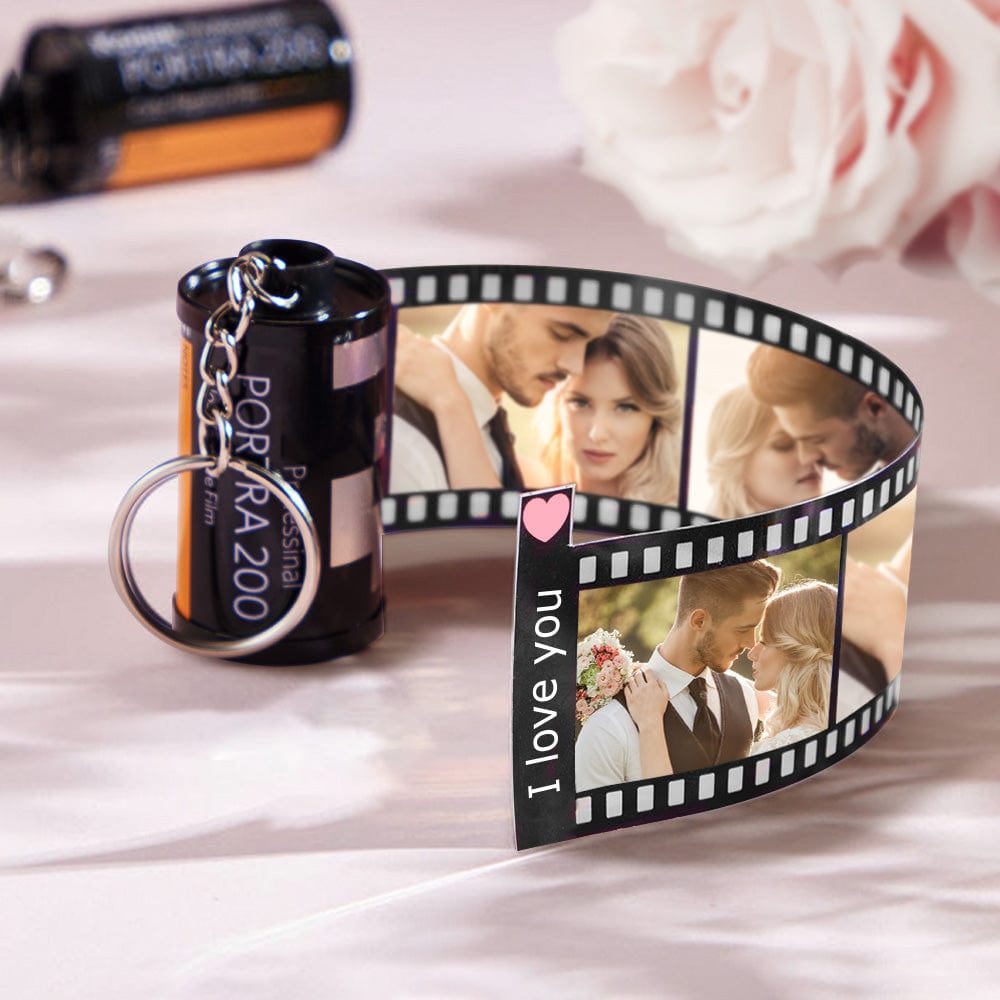 Custom Picture Roll Keychain Keychain With Text Wedding Gifts For Couple - Image 2
