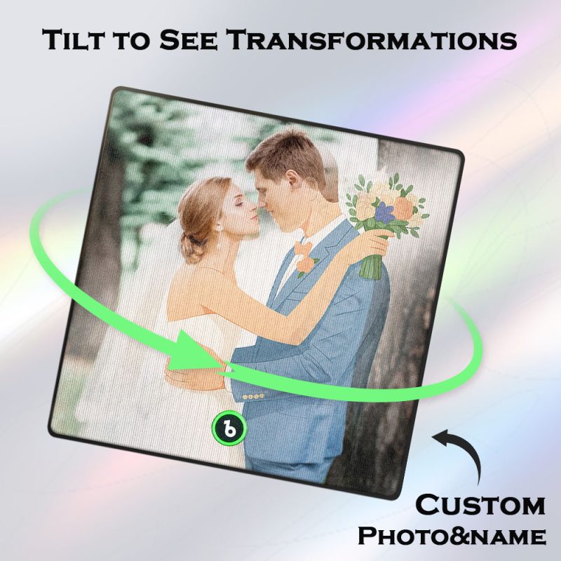 Custom Photo Portrait Lenticular Music Fridge Magnet Personalized Gift