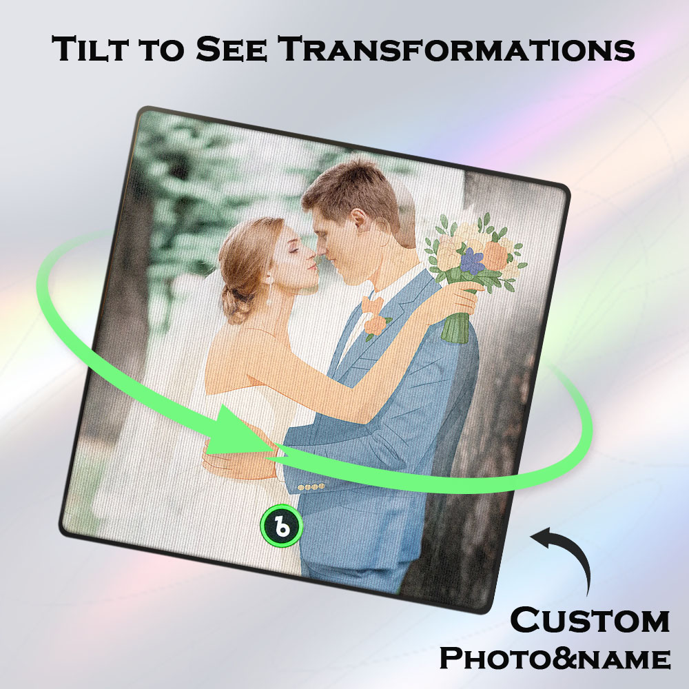 Custom Photo Portrait Lenticular Music Fridge Magnet Personalized Gift
